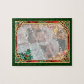 Puzzle Un cadre en verre avec Feuilles Holly (Horizontal)