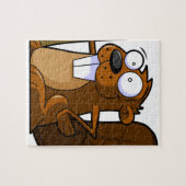 Puzzle Un caractère mignon de castor de bande dessinée (Horizontal)