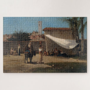 Puzzle Un Carré à Caracas (1854) par Camille Pissarro