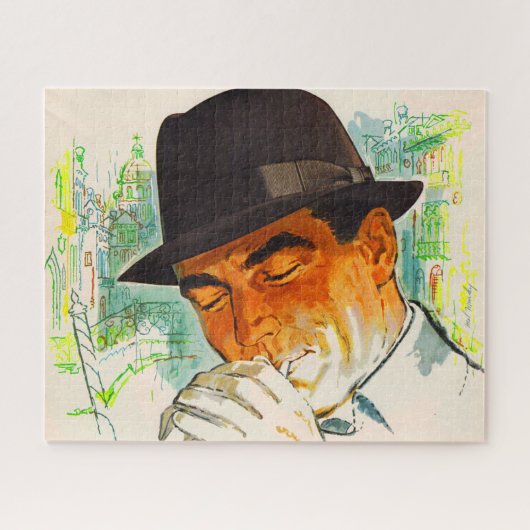 Puzzle Un casquette de Stetson allume une cigarette (Horizontal)