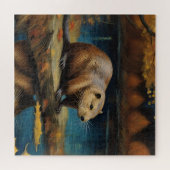 Puzzle Un castor par Van Gogh (Horizontal)