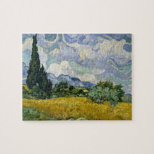 Puzzle Un champ de roues avec Cyprès Van Gogh (Horizontal)