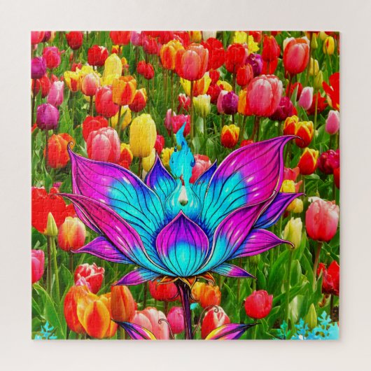 Puzzle Un champ de tulipes (Vertical)