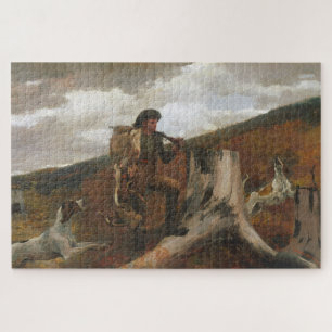 Puzzle Un chasseur et des chiens