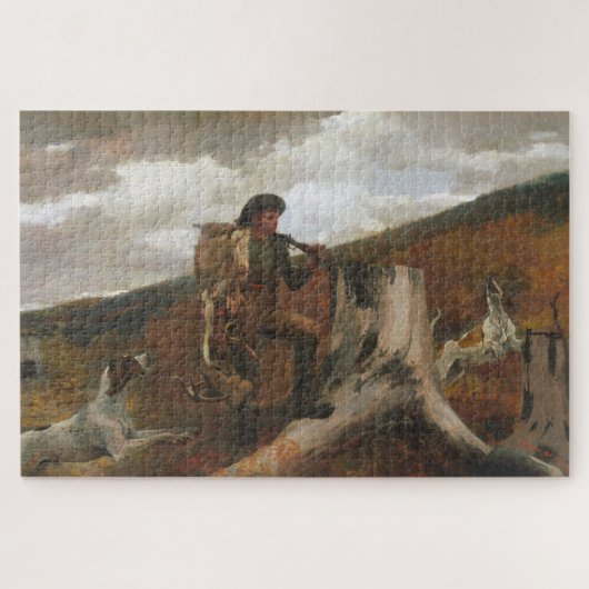 Puzzle Un chasseur et des chiens (Horizontal)