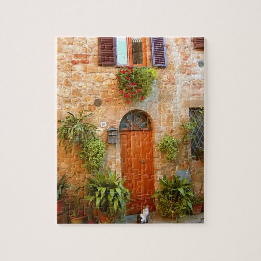 Puzzle Un chat cherche l'entrée chez lui à Pienza, en Ita (Vertical)