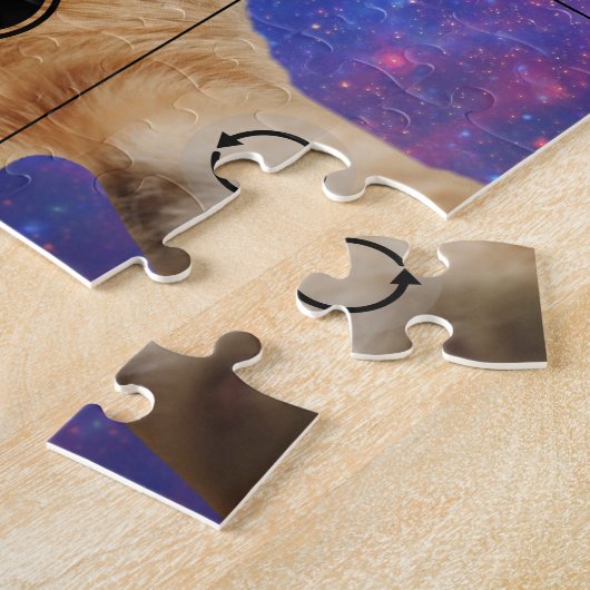 Puzzle Un chat Tabby Rouge prend un selfie dans l'espace (Côté)