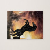 Puzzle Un cheval de Stallion friésien (Horizontal)