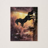 Puzzle Un cheval de Stallion friésien (Vertical)