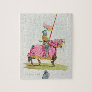 Puzzle Un chevalier a armé pour le lien, 1512, gravé pa