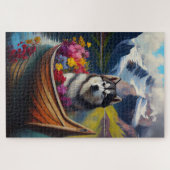 Puzzle Un chien malamué de l'Alaska à la pagaie : une ave (Horizontal)