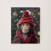 Puzzle Un chimpanzé de Noël (Vertical)