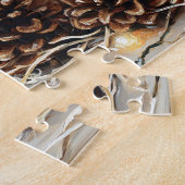 Puzzle Un cochon de Guinée porte un chapeau de Père Noël (Côté)