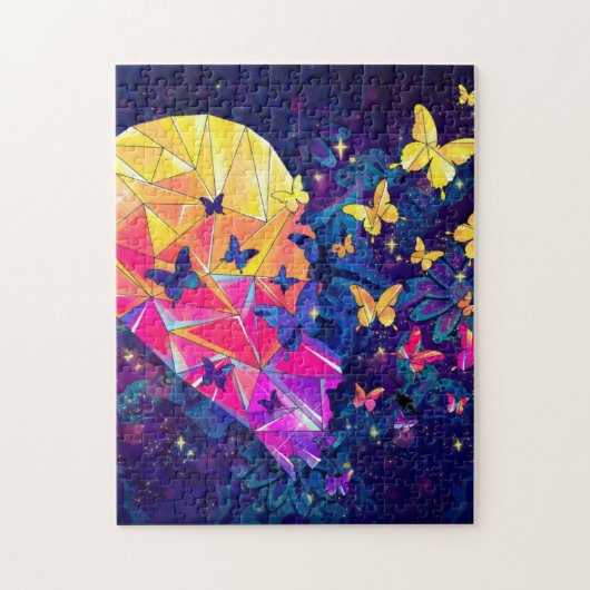 Puzzle Un cœur de papillons (Vertical)