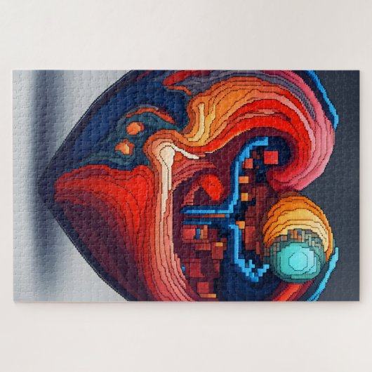 Puzzle Un coeur vibrant en pixel art (Horizontal)