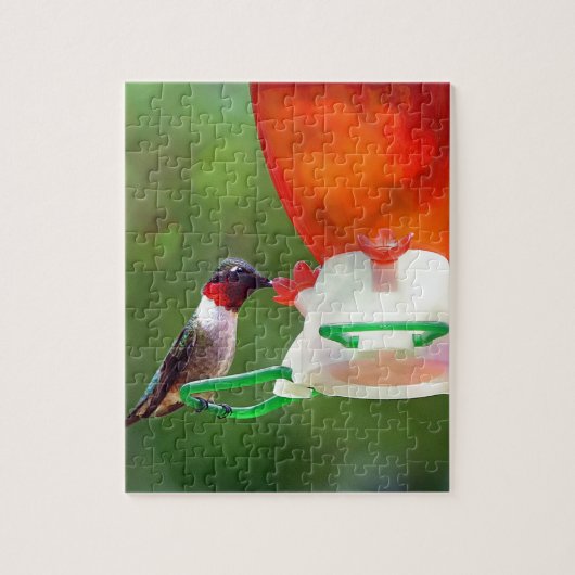 Puzzle Un colibri à gorge rubis (Vertical)