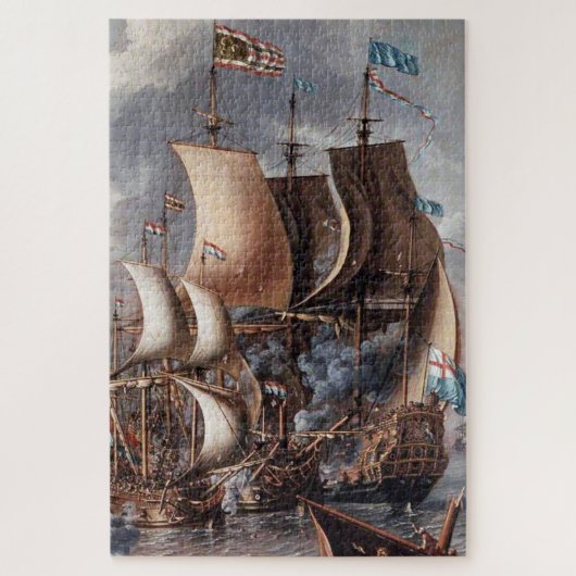 Puzzle "Un combat maritime" par Lorenzo a Castro (Vertical)