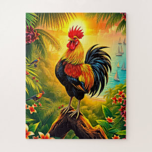 Puzzle Un coq vibrant pour enfants