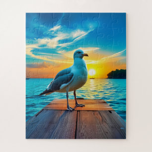 Puzzle Un coucher de soleil côtier parfait pour enfants