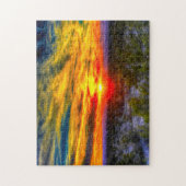 Puzzle Un coucher de soleil dans le désert au Texas. (Vertical)