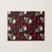 Puzzle Un crâne et une série Rose 10 (Horizontal)