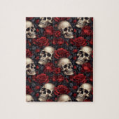 Puzzle Un crâne et une série Rose 10 (Vertical)