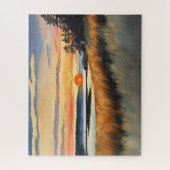 Puzzle Un crépuscule paisible à travers l'horizon (Vertical)