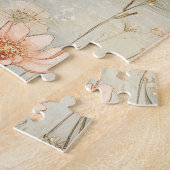 Puzzle Un cygne géant avec des fleurs Illustration (Côté)
