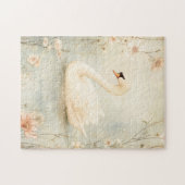 Puzzle Un cygne géant avec des fleurs Illustration (Horizontal)