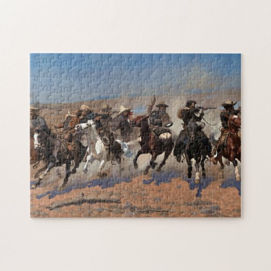 Puzzle Un Dash pour le Bois par Frederic Remington (Horizontal)
