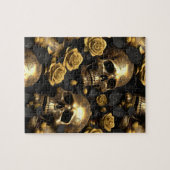 Puzzle Un design de la série Crâne et Roses 8 (Horizontal)