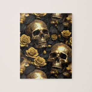 Puzzle Un design de la série Crâne et Roses 8