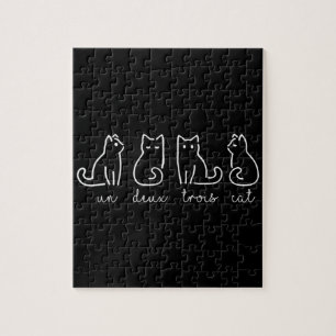 Puzzle Un Deux Trois Cat Abstrait Français Kitty