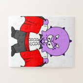 Puzzle Un Dinosaure De Ceratops Habillé Comme Comte Dracu (Horizontal)