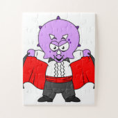 Puzzle Un Dinosaure De Ceratops Habillé Comme Comte Dracu (Vertical)