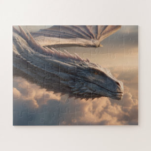 Puzzle Un dragon de fantasy charmant dans un paysage magi