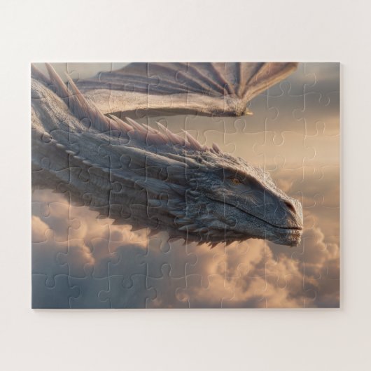 Puzzle Un dragon de fantasy charmant dans un paysage magi (Horizontal)