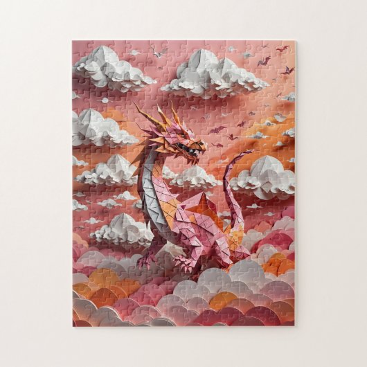 Puzzle Un dragon en origami (Vertical)