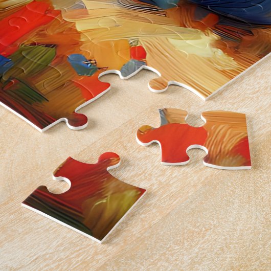 Puzzle Un éléphant Abstrait coloré (Côté)
