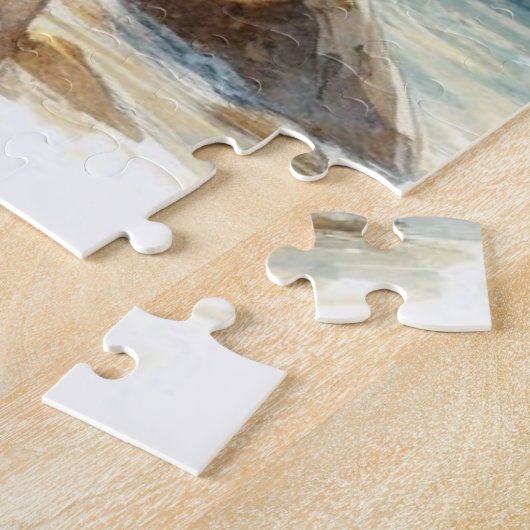 Puzzle un faucon et un voilier en mer (Côté)