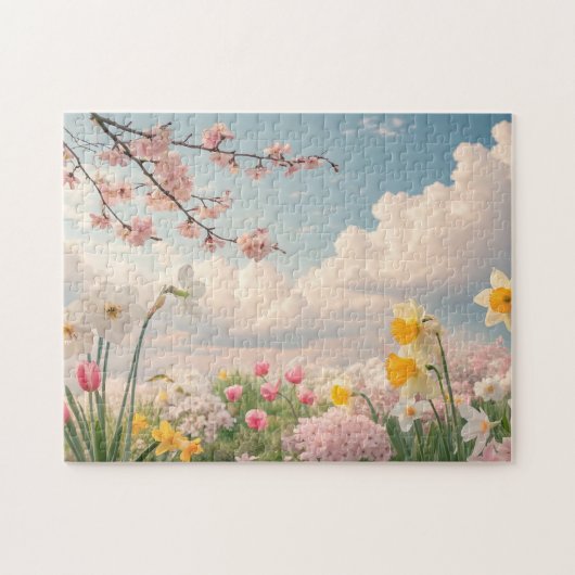 Puzzle Un fond floral printanier (Horizontal)