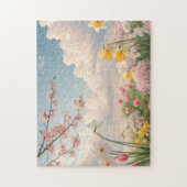 Puzzle Un fond floral printanier (Vertical)