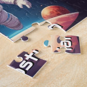 Puzzle Un garçon astronaute explorant l'espace Personnali (Côté)