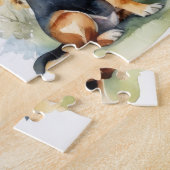 Puzzle Un garçon et son chiot allemand Shepard (Côté)