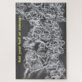 Puzzle Un graffiti amusant, un homme qui joue du ghettobl (Vertical)