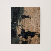 Puzzle Un guerrier samouraï attaque avec une épée (Vertical)