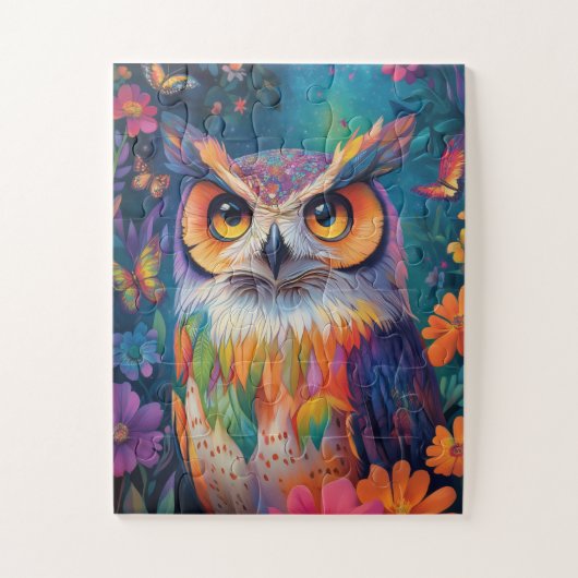 Puzzle Un hibou psychédélique (Vertical)