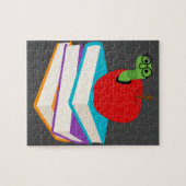 Puzzle Un joli bouquineur avec un design enfant pomme (Horizontal)