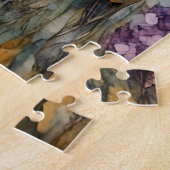 Puzzle Un joli chat gingembre dans un champ de lavande (Côté)