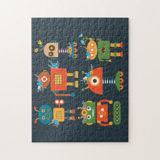 Puzzle Un joli robot design pour enfants (Vertical)